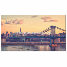USA Manhattan Bridge At Dawn Canvas Prints/new York Cityscape Canvas Wall Art/Hudson River Wall Art for Wholesale